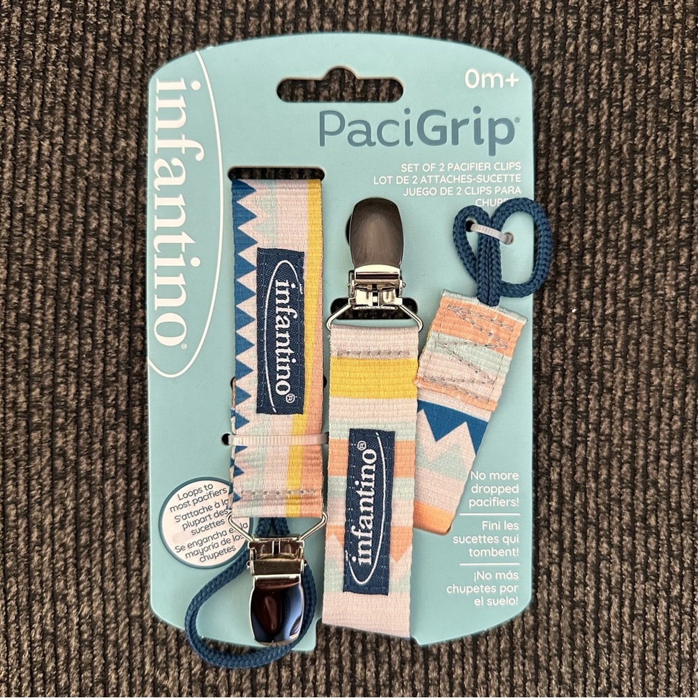 Infantino Pacigrip set of 2 pacifier clips 0m+